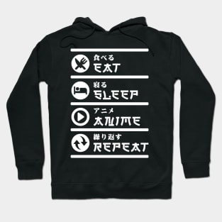 EAT SLEEP ANIME REPEAT Hoodie